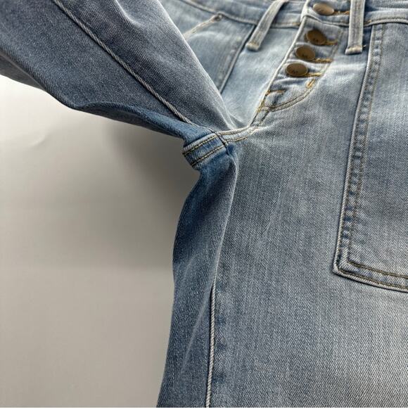 Mossimo Mid Rise Light Wash Skinny Button Front Jeans Size 00 s - Picture 5 of 9